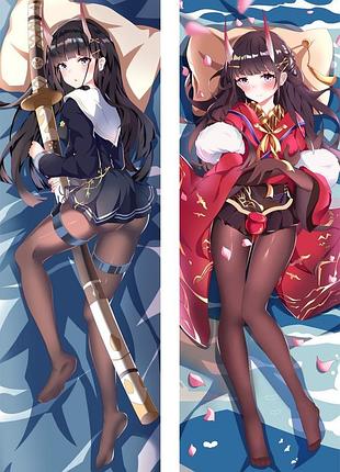 Аниме дакимакура ноширо лазурный путь azur lane (подушка обнимашка) 120*40 см 150, 50*150, 50