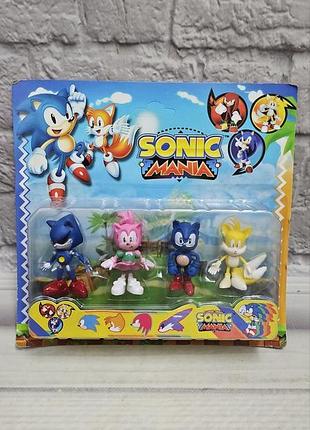 Набор фигурок, игрушки-фигурки sonic, соник, 4шт.