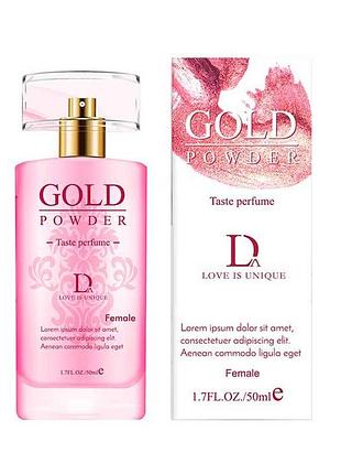 Интимный парфюм для женщин "gold powder" с ферромонами и перламутровым порошком 50 мл - розовый