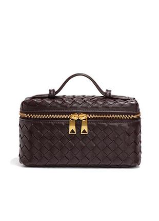 Жіноча сумка-косметичка в2005 vanity bag крос-боді темно-коричнева