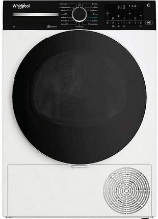 Сушильная машина whirlpool тепловой насос, 9кг, a+++, 60см, дисплей, люк черный, белый
