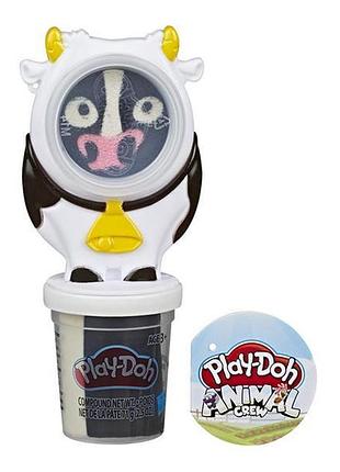 Набір ігровий із пластиліном play-doh жителі ферми корівка (e6722)
