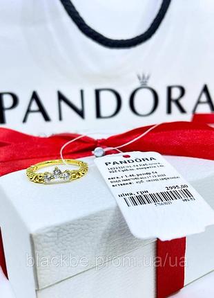 Срібне кільце пандора pandora 162232c01 королівська тіара із завитками срібло золото ale met нове 925, 19, нове
