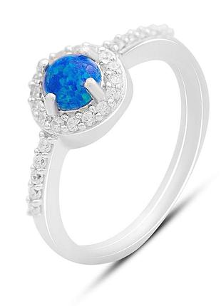 Серебряное кольцо высокогокачества с опалом 0.573ct, вес изделия 1,6 гр (1919859) 17 размер