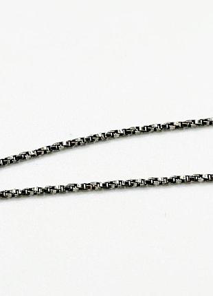 Серебряная цепочка, плетение венеция твист (крученая), размер 50 см x 0,1 см, вес: 3.0 г