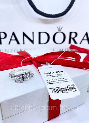 Срібне кільце пандора pandora 193004c01 асиметричне з паві-каменем срібло s925 ale нове з биркою 925, 19, нове