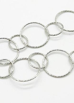 Серебряная цепочка, размер 60 см x 1,4 см, вес: 11.1 г