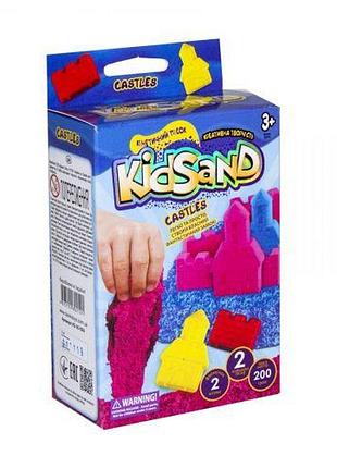 Кінетичний пісок "kidsand: замок" з формочками, 200 г, ks-05-02u (укр)