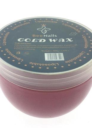 Холодный воск для депиляции bee nails lavender синий, 300 г розовый