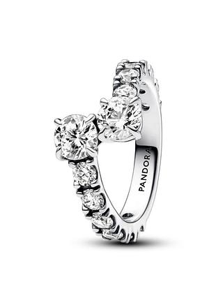 Срібне кільце пандора pandora 193149c01 оберт сяйва камінь великі камені срібло проба s925 ale нове нове, 925, 18