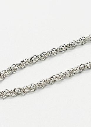 Серебряная цепочка, размер 45 см x 0,35 см, вес: 4.4 г