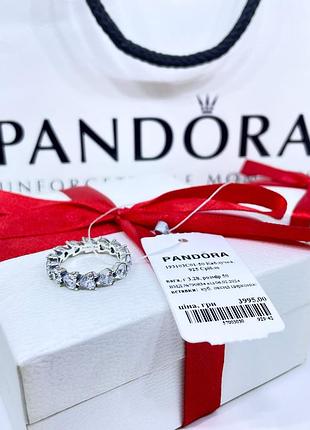 Срібне кільце пандора pandora 193103c01 низка сердець серце срібло s925 ale нове з биркою