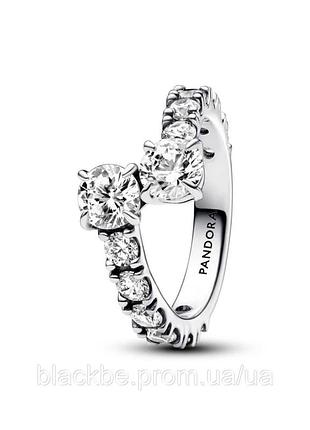 Срібне кільце пандора pandora 193149c01 оберт сяйва камінь великі камені срібло проба s925 ale нове 925, 18.5, нове