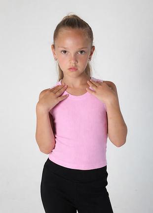Майка топ для дівчинки nn, smiletime рожева 164