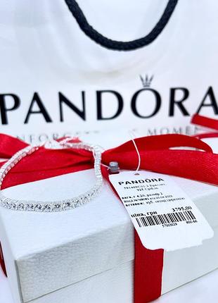 Срібний браслет пандора pandora 591469c01 тенісний дизайн теніска срібло s925 ale нове з биркою