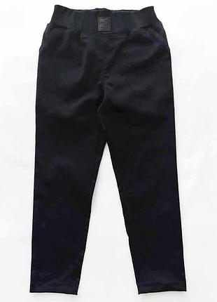 Брюки для мальчика черные с поясом на резинке, смайл тайм smiletime fashion 146