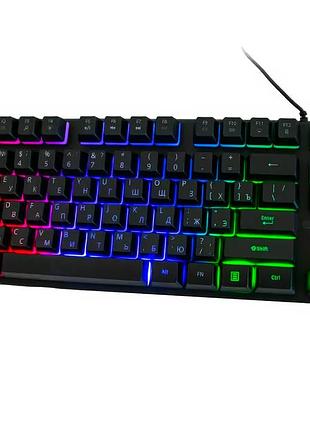 Usb-ігрова клавіатура з rgb-підсвіткою eng/ru tlk 87