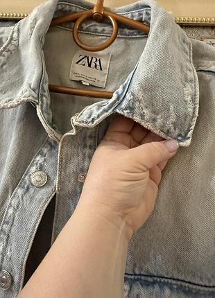 Жіноча джинсова сорочка zara