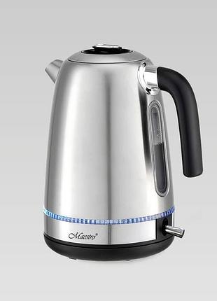 Электрический чайник металлический 1.7л дисковый maestro mr-050 электрочайник из нержавеющей стали 2200вт