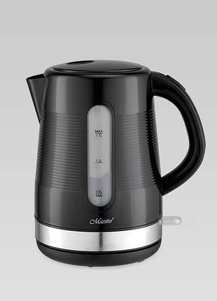 Электрический чайник 1.7л дисковый maestro mr-035-black электрочайник 2200вт для дома, офиса, дачи