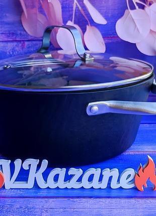 Кастрюля казан с антипригарным greblon c2 покрытием 3.5л 24см maestro mr-4424 индукционный казан
