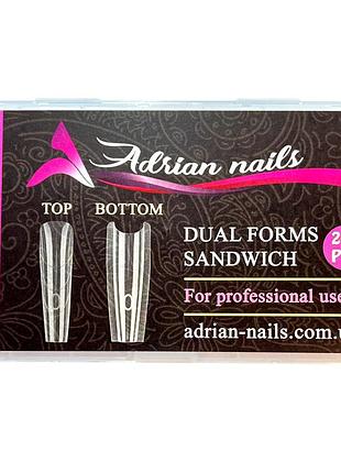 Sandwich верхні форми adrian nails - square/квадрат (240шт)