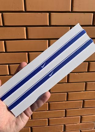 Повязка на голову nike headband синяя (1 шт)