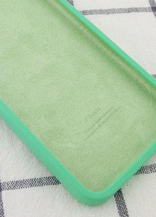 Чехол silicone case square full camera protective (aa) nologo для apple iphone 11 (6.1") бежевый / antique зелений / spearmint 3