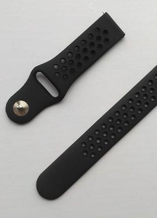 Силиконовый ремешок sport nike style для xiaomi amazfit bip / lite / 20 мм черный 1674p