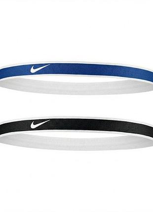 Набор повязок на голову nike (черная и синяя)