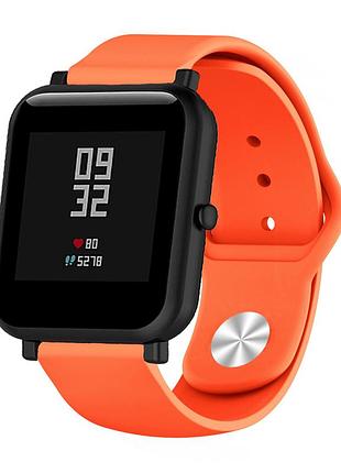 Силиконовый ремешок sport nike youth для xiaomi amazfit bip / lite / 20 мм оранжевый / красный 1891p