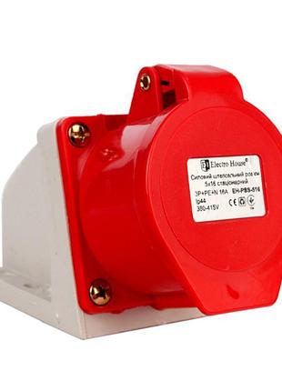 Силовий штепсельний роз'єм 5x16 (стаціонарний)/3p+pe+n/16 а/380 — 415 в/ip44