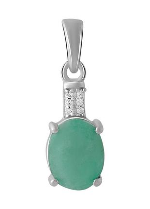 Серебряная подвеска высокогокачества с изумрудом 2.616ct (2062011)
