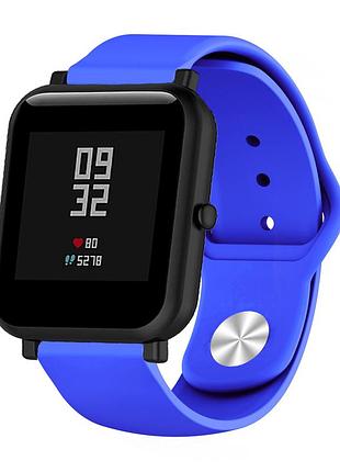 Силиконовый ремешок sport nike youth для xiaomi amazfit bip / lite / 20 мм темно-голубой 1891p