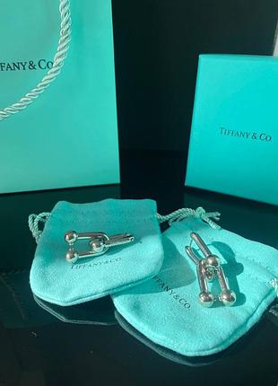 Tiffany тіффані сережки великі hardwear покриття срібло/упаковані в мішечок