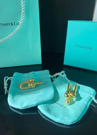 Tiffany тіффані великі сережки hardwear лимонне золото (покриття) / упаковані в мішечок