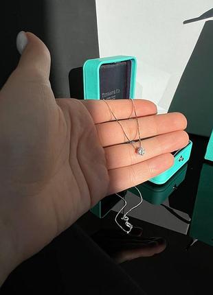 Tiffany подвеска серебро 925 с цирконом в роскошной подарочной упаковке