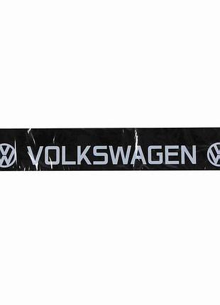 Наклейка на лобовое стекло 20*200см volkswagen черная "автограф"