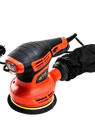 Gtm шлифмашина эксцентриковая os125/280, 125мм, 280вт, 6000-12эксцентриковая шлифмашина gtm os125/280 280вт 125 м000б/мин.