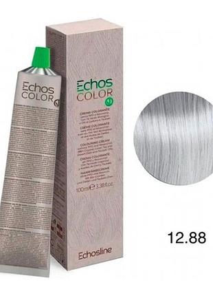 Крем-фарба для волосся echosline echos color colouring cream колір попелястий екстраплатеновий блонд 12.88
