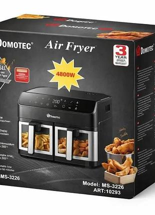 Аэрофритюрница domotec air fryer ms-3226 , 4800 вт