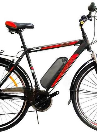 Электровелосипед crosser gamma 28" с ассистентом (500w 48v 16ah) красный