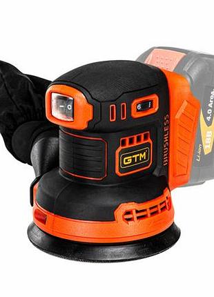 Аккумуляторная эксцентриковая шлифовальная машина gtm osc18/125bl 18 в 125 мм бесщеточная