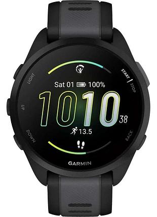 Gps смарт-часы garmin forerunner 165, gps, black/slate grey