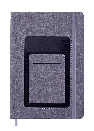 Блокнот а5 96 л. buromax comfort эко кожа чистый серый (bm.295009-09)