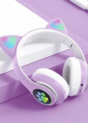 Беспроводные наушники cat stn-28 / гарнитура с микрофоном fm радио bluetooth фиолетовый