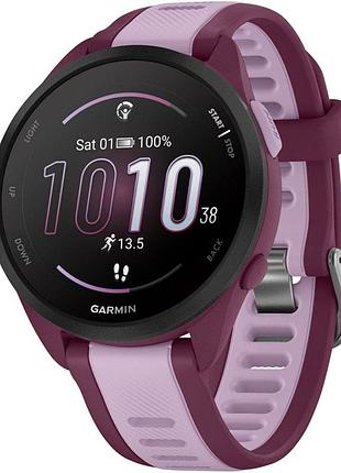 Gps смарт-часы garmin forerunner 165 music, gps, wifi, berry/lilac