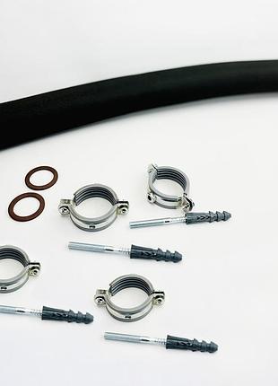 Шланг металевий гнучкий нержавіюча сталь 2”, 3,5бар flexy eco-flex ht 200 см (4 кріплення)