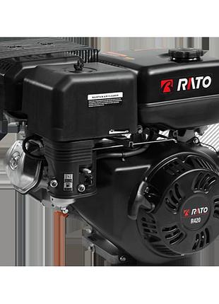 Бензиновий двигун rato r420 pf, 12 к.с., 420 см³, 8.8 квт, вал 25 мм, 4-тактний