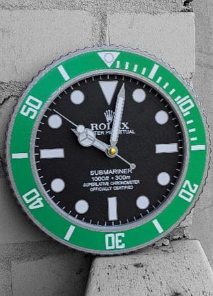 Сувенірний настінний арт годинник rolex 3d-printed black-grey-green